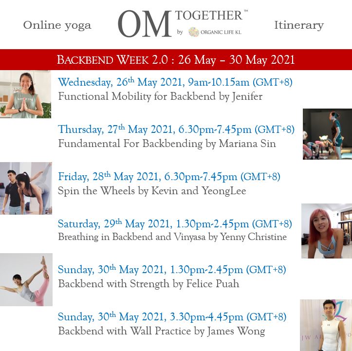 BACKBEND WEEK 2.0 UNLIMITED PASS (26-30 May 2021) - up to 6 classes