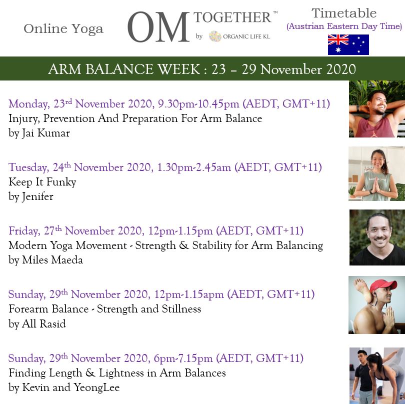 ARM BALANCE WEEK UNLIMITED PASS (23-29 Nov 2020) - up to 5 classes