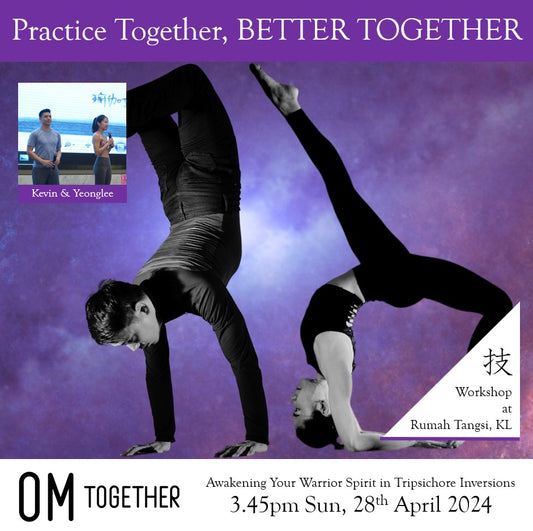 Awakening Your Warrior Spirit in Tripsichore Inversions by Kevin & YeongLee (120 min) at 3.45pm Sun on 28 Apr 2024