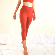 Load image into Gallery viewer, [Free Shipping] OHMfinity - LUSH Nude Feel Capri Leggings - Crimson
