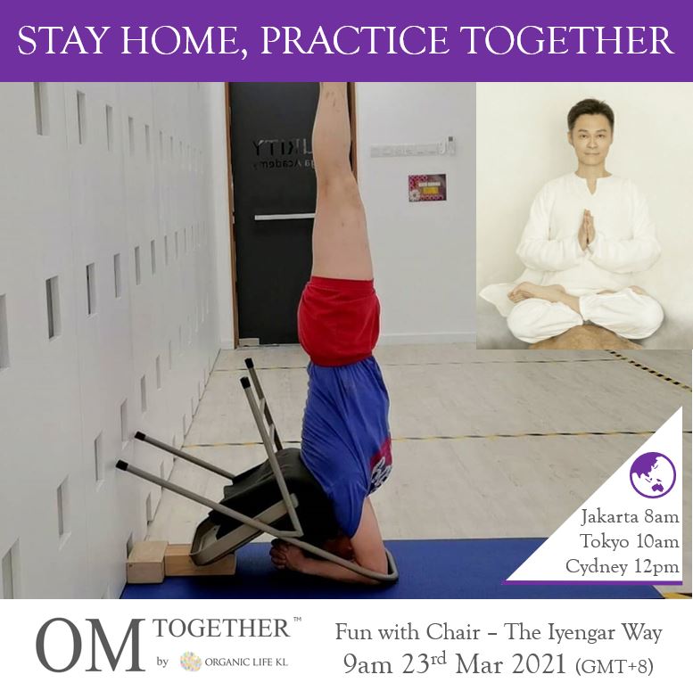 Fun with Chair - The Iyengar Way (75 min) at 9am Tue on 23 Mar 2021 -completed