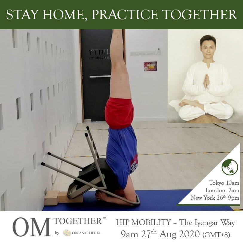 [Zoom] HIP MOBILITY - The Iyengar Way by Alan Chin  (60 min) at 9am Thu on 27 Aug 2020 -completed