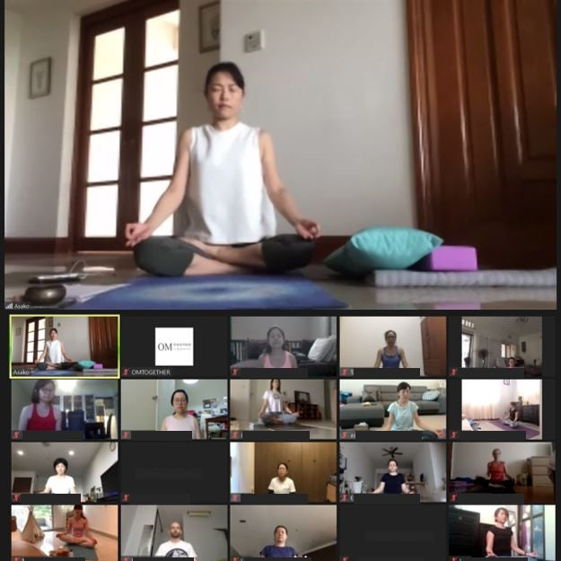 [Zoom] MORNING GENTLE YOGA by Asako (50 min) at 10.30am Thu on 5 Nov 2020 - completed