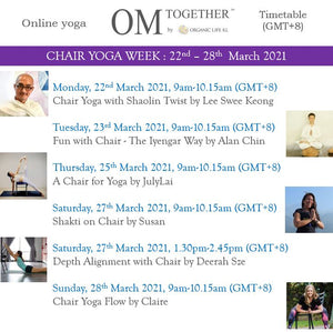 Fun with Chair - The Iyengar Way (75 min) at 9am Tue on 23 Mar 2021 -completed