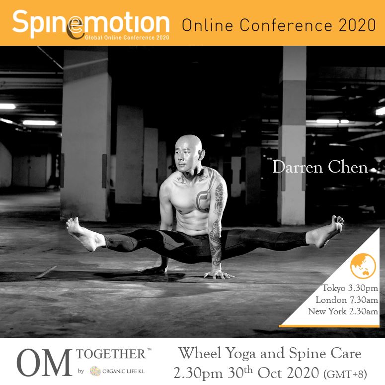 [Free talk]  Wheel Yoga and Spine Care by Darren Chen (90 min) at 2.30pm Fri on 30 Oct 2020 -completed