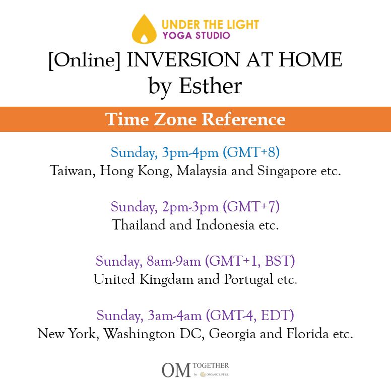 [Online] INVERSION AT HOME by Esther (60 min) at 3pm on 28 June 2020 -completed