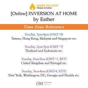[Online] INVERSION AT HOME by Esther (60 min) at 3pm on 14 June 2020 -completed