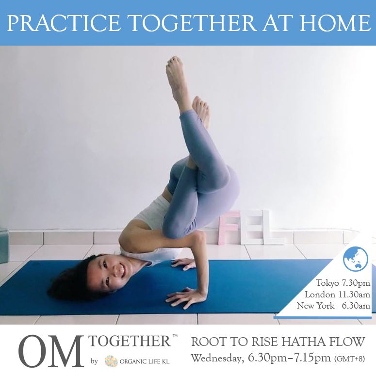 [Online] ROOT TO RISE HATHA FLOW by Felice (45 min) at 6.30pm Wed on 8 July 2020 -completed