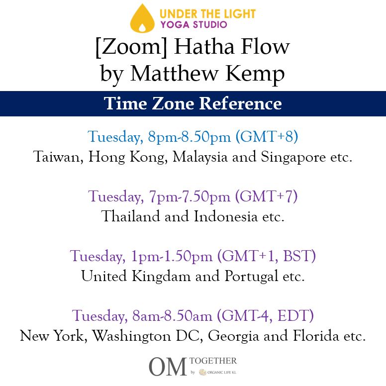 [Zoom] Hatha Flow by Matthew Kemp (50 min) at 8pm on 8 Sep 2020 - completed