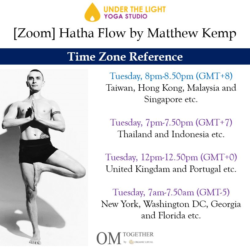 [Zoom] Hatha Flow by Matthew Kemp (50 min) at 8pm on 27 Oct 2020 -completed