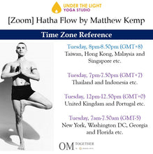 Load image into Gallery viewer, [Zoom] Hatha Flow by Matthew Kemp (50 min) at 8pm on 24 Nov 2020 - completed
