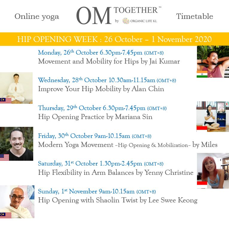 HIP OPENING WEEK UNLIMITED PASS (26 Oct - 1 Nov 2020) - up to 6 classes