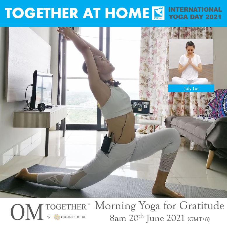 [Free Class] Morning Yoga for Gratitude by July Lai (60min) at 8am Sun 20 June 2021 (GMT+8)