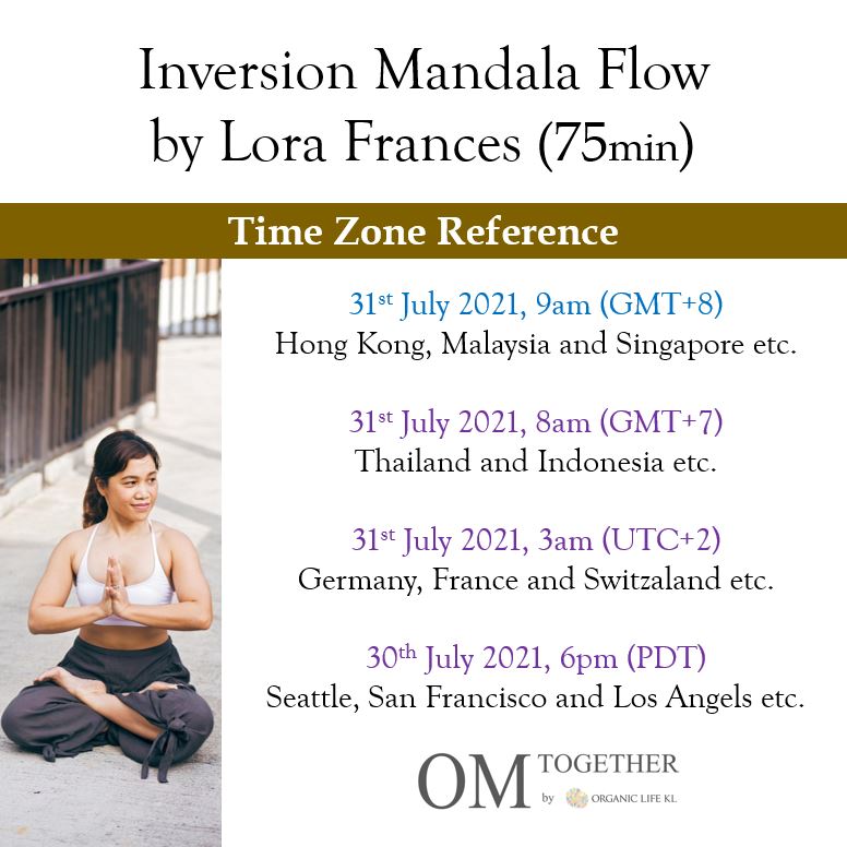 Inversions Mandala Flow (75 min) at 9am Sat 31 July 2021 -completed