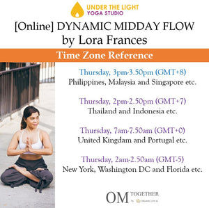 [Zoom] DYNAMIC MIDDAY FLOW by Lora Frances (60 min) at 3pm Thu on 12 Nov 2020 - completed