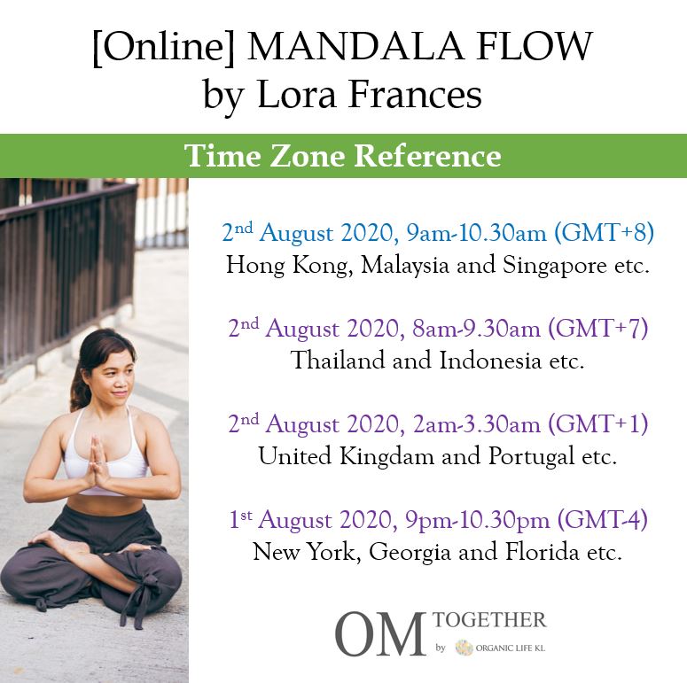 [Online] MANDALA FLOW by Lora Frances (90 min) at 9am Sun on 2 August 2020 -completed
