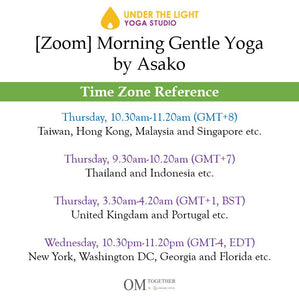 [Zoom] MORNING GENTLE YOGA by Asako (50 min) at 10.30am Thu on 10 Sep 2020 - completed