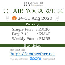 Load image into Gallery viewer, [Zoom] ALIGNMENT YOGA WITH CHAIR -Creating Space in the Spine by Caymee (60 min) at 11.30am Sat on 29 Aug 2020 -completed
