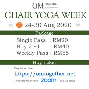 [Zoom] ALIGN WITH CHAIR YOGA by Deerah Sze (60 min) at 9am Mon on 24 Aug 2020 -completed