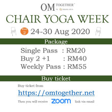 Load image into Gallery viewer, [Zoom] CHAIR YOGA WITH SHAOLIN TWIST by Lee Swee Keong (60 min) at 9am Sat on 29 Aug 2020 -completed
