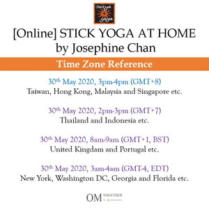 [Online] STICK YOGA AT HOME by Josephine Chan (60 min) at 3pm on 30 May 2020 -completed