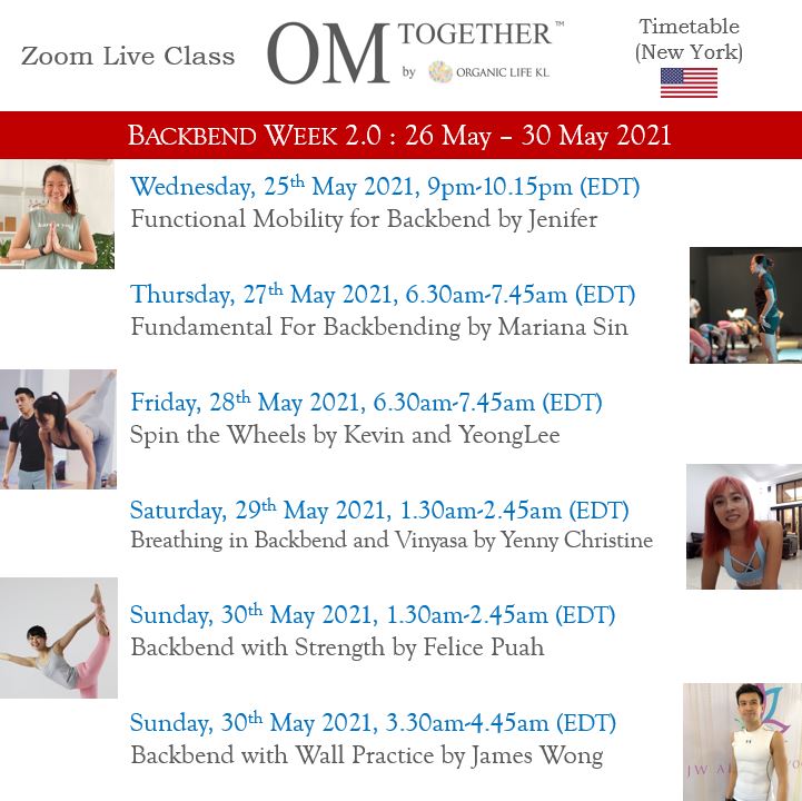 BACKBEND WEEK 2.0 UNLIMITED PASS (26-30 May 2021) - up to 6 classes